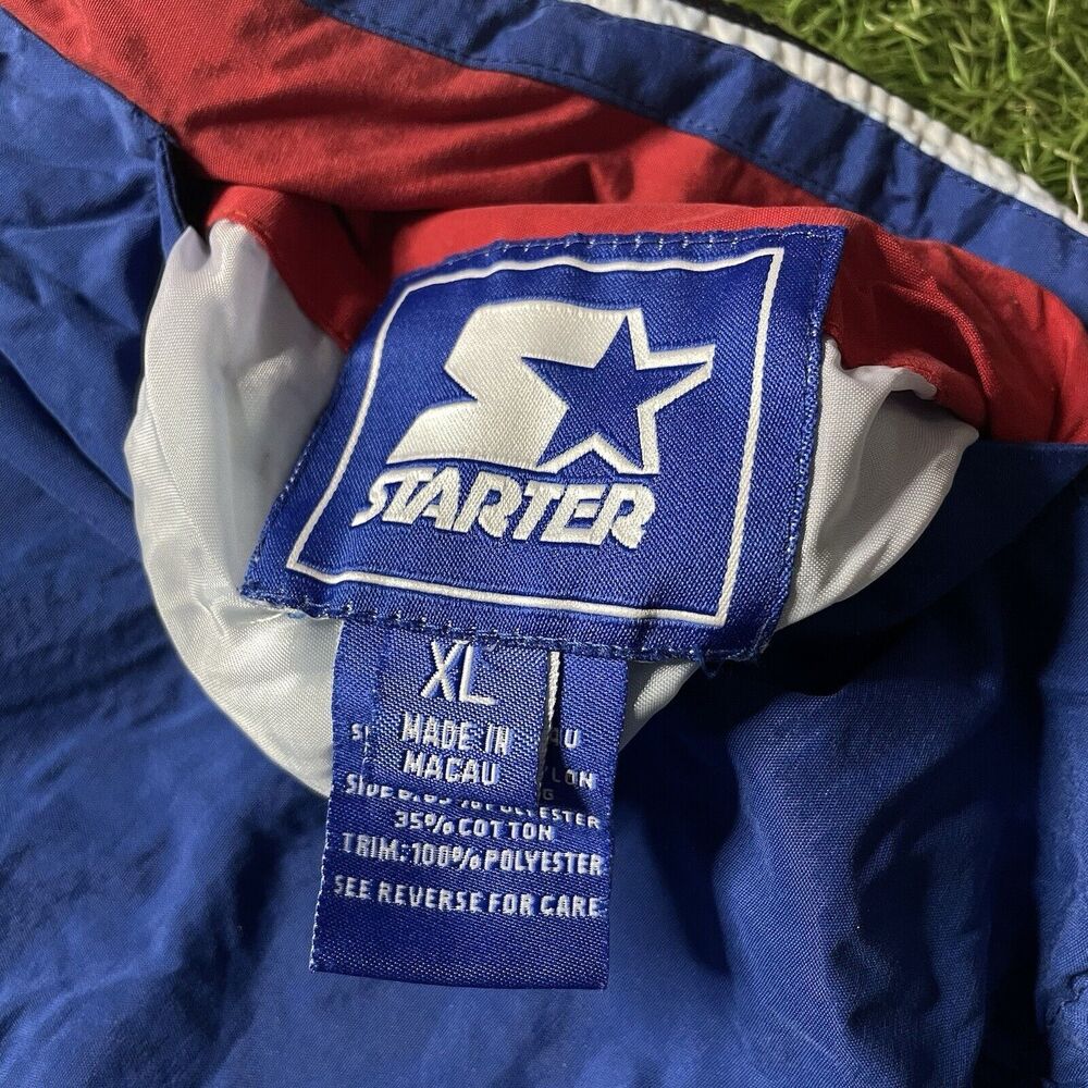 VTG NCAA Kansas Jayhawks Reversible Jacket Mens XL Starter Pullover 90s Vintage - Picture 5 of 16